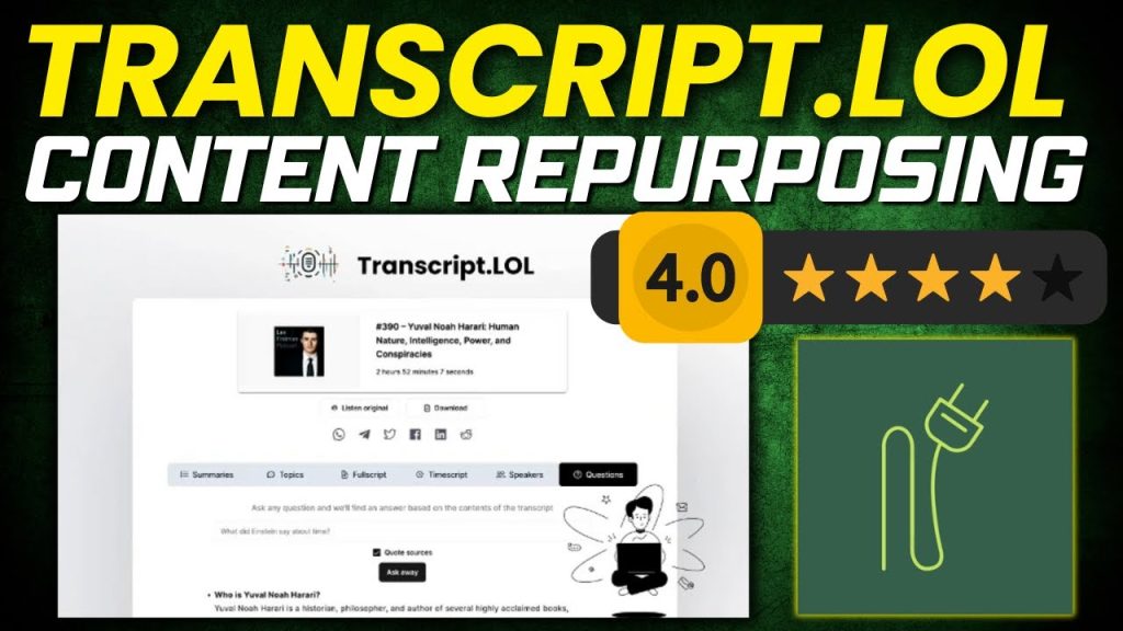 Transcript.Lol Lifetime Deal Review